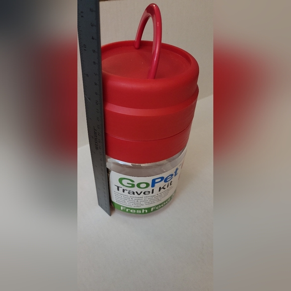Go Pet Travel food and water Kit container Red and Clear - Picture 9 of 9